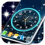 night sky clock wallpapers android application logo